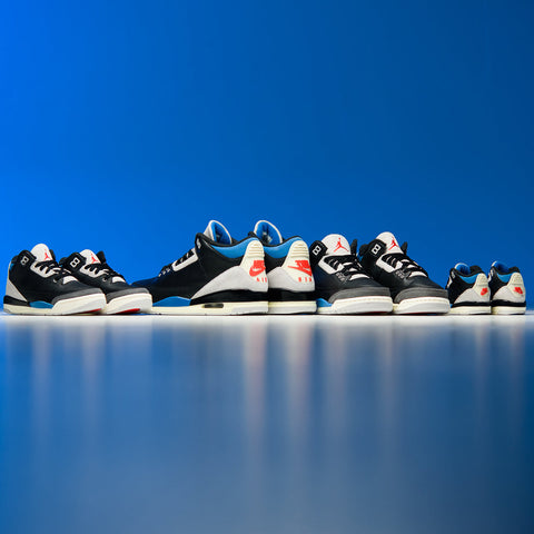 AIR JORDAN 3 RETRO OG 'RARE AIR' - BLACK/CHILE RED
