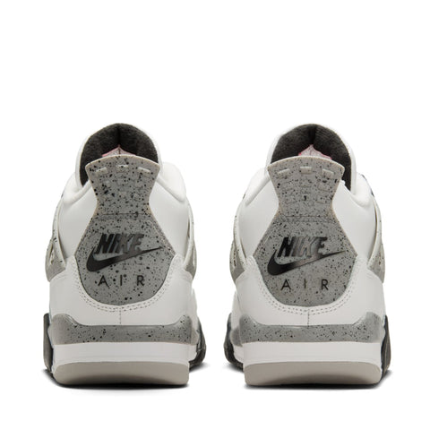 Air Jordan 4 Retro 'White Cement' (GS) - Summit White/Fire Red