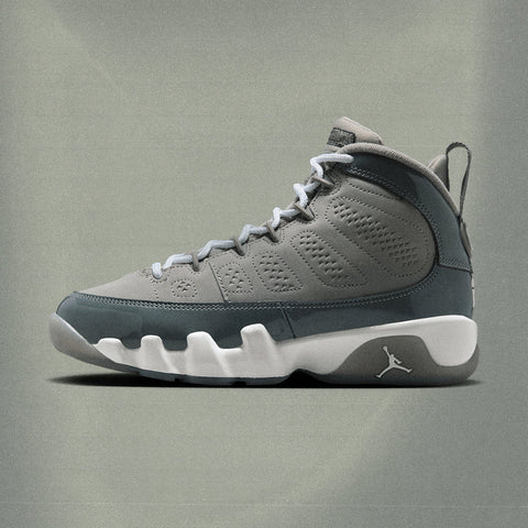 AIR JORDAN 9 RETRO 'COOL GREY' (GS) - MEDIUM GREY/COOL GREY