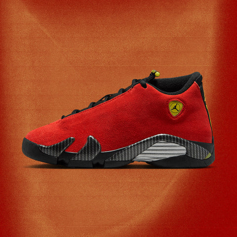 AIR JORDAN 14 RETRO 'FERRARI' (GS) - CHALLENGE RED/BLACK