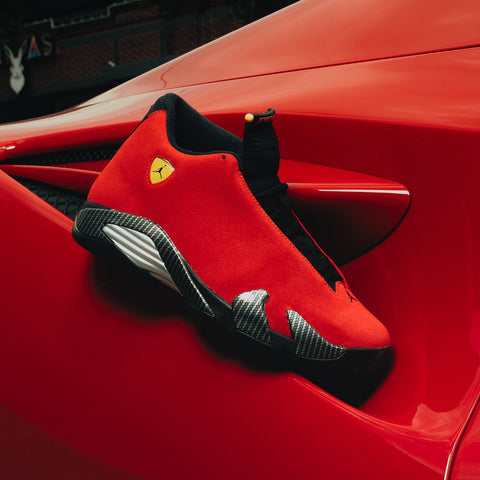 AIR JORDAN 14 RETRO 'FERRARI' - CHALLENGE RED/BLACK